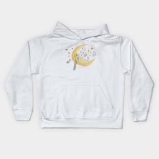 Moon as Hidden Place Kids Hoodie